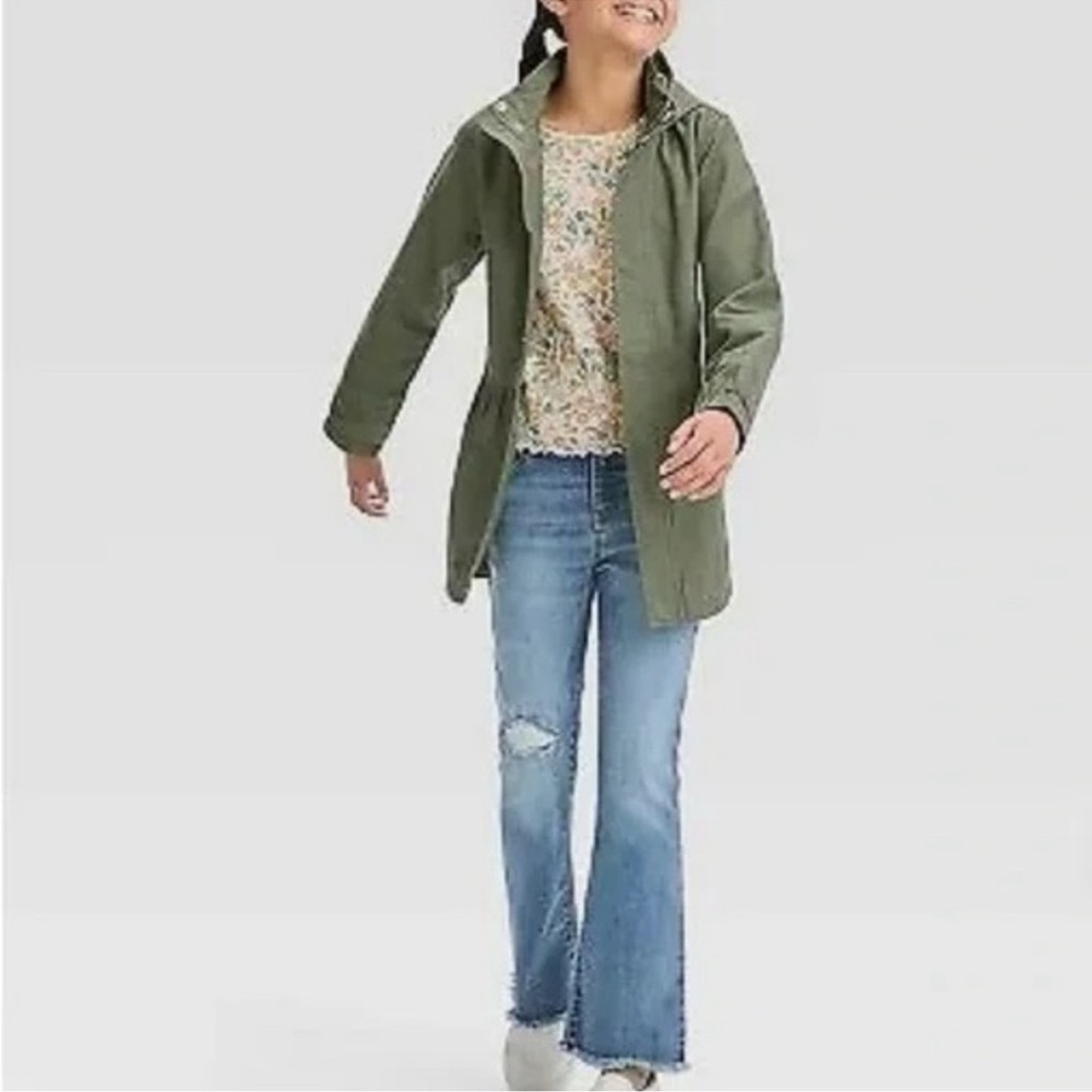 Cat & Jack Olive Green Kids Raincoat